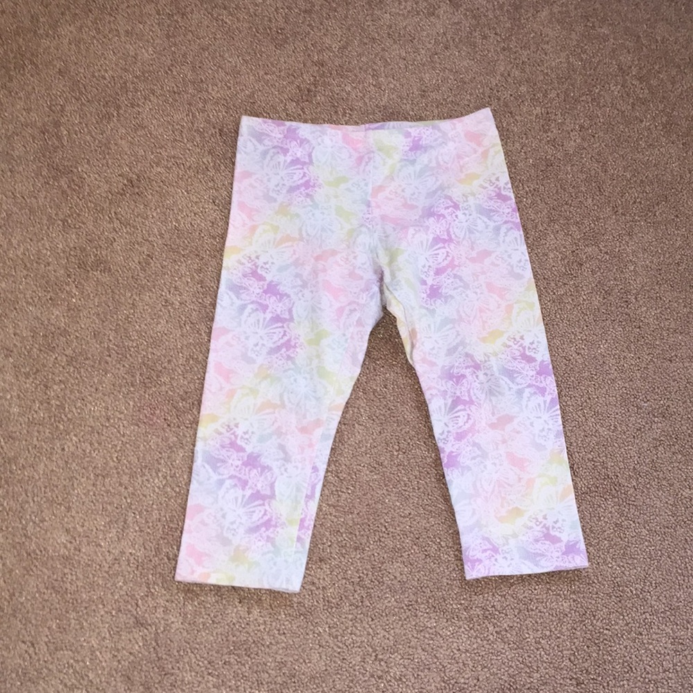 Tie die “faded glory” capris with butterfly design